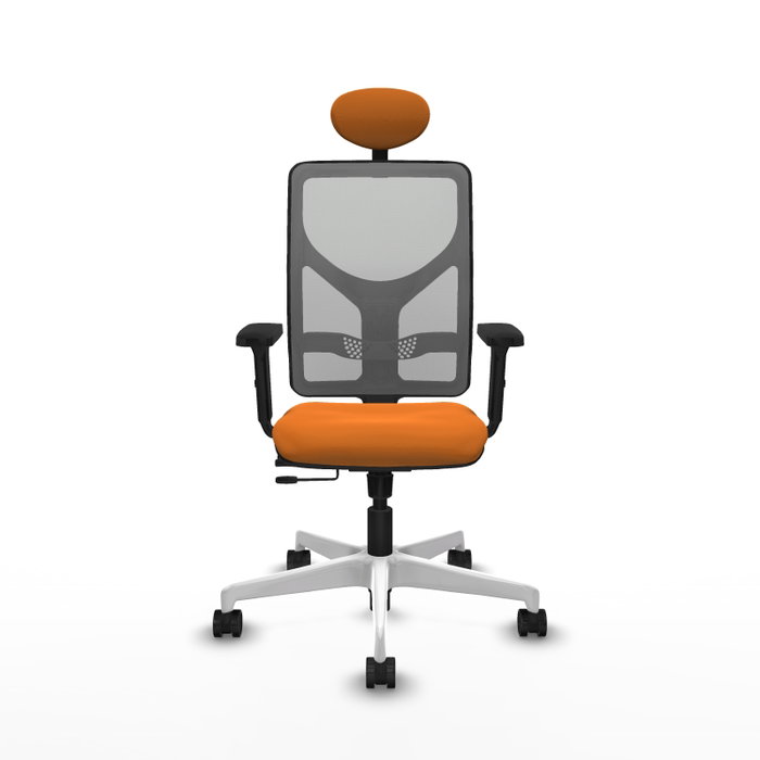 PIQUERAS Y CRESPO Silla de oficina Motilla Naranja y Gris
