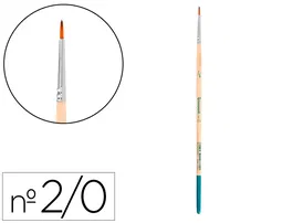 Liderpapel Pincel nº 00 Punta Redonda Pelo Sintetico Certificado FSC para Acrilica y Acuarela