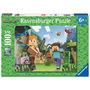Ravensburger Puzzle 100 Piezas XXL Minecraft - Edad 6 Meses - Idiomas: Aleman, Ingles, Frances, Español, Italiano, Neerlandes, Portugues, Polaco