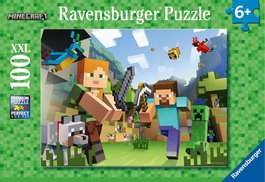 RAVENSBURGER Puzzle Minecraft XXL 100 Piezas para +6 años - 49x36 cm