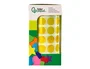 Liderpapel Gomets Circulares Adhesivos 15 mm Amarillo Rollo 2500 Unidades Caja Cartón