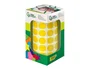 Liderpapel Gomets Circulares Adhesivos 15 mm Amarillo Rollo 2500 Unidades Caja Cartón