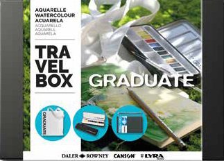 DALER ROWNEY Graduate Travel Box con 12 acuarelas y accesorios DALER ROWNEY Graduate Travel Box con 12 acuarelas y accesorios