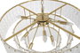 DKD Home Decor Lámpara de Techo de Cristal y Metal Transparente y Dorado 80x80x40 cm