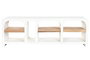 DKD Home Decor Mueble TV Madera Reciclada y Mango Blanco 150x41x54