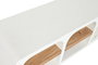 DKD Home Decor Mueble TV Madera Reciclada y Mango Blanco 150x41x54