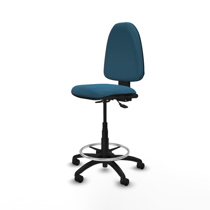 PIQUERAS Y CRESPO Taburete Aýna con mecanismo Asincro, Tela Verde petróleo