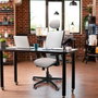 PIQUERAS Y CRESPO Silla de oficina Zulema con mecanismo Sincro/Traslack, Negro y Blanco