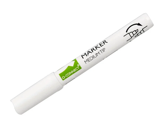 Q-connect Rotulador Tiza Líquida Punta Redonda Trazo 3 mm Caja 4 Unidades Color Blanco