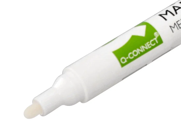 Q-connect Rotulador Tiza Líquida Punta Redonda Trazo 3 mm Caja 4 Unidades Color Blanco