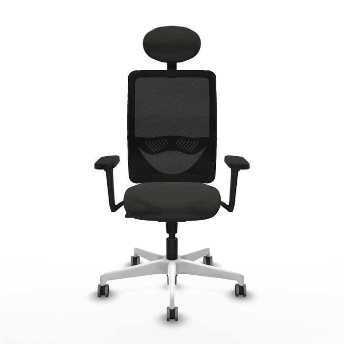 PIQUERAS Y CRESPO Silla de oficina Zulema con mecanismo Sincro y brazos 3D, Negro