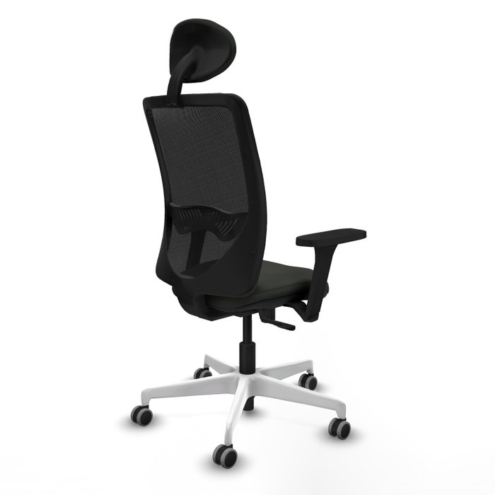 PIQUERAS Y CRESPO Silla de oficina Zulema con mecanismo Sincro y brazos 3D, Negro