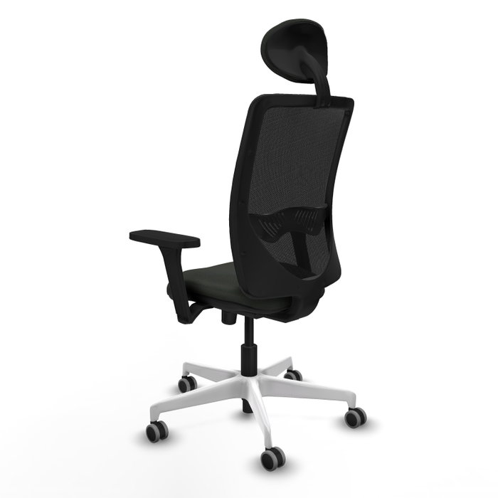 PIQUERAS Y CRESPO Silla de oficina Zulema con mecanismo Sincro y brazos 3D, Negro