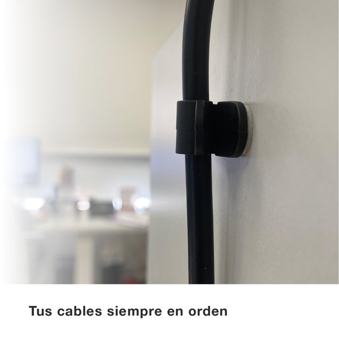 GSC Evolution Pack de 100 abrazaderas adhesivas para cable 1 orificio