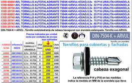 AVL Tornillo Autotaladrante 5.5x25 mm