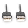 Digitus Cable USB 2.0 Tipo A Macho a Macho de 3 Metros, Negro (DA-70303)