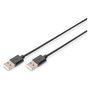 Digitus Cable USB 2.0 Tipo A Macho a Macho de 3 Metros, Negro (DA-70303)