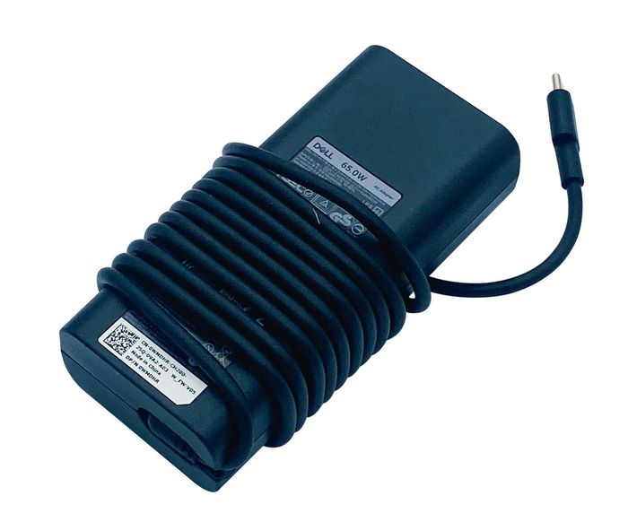 Dell Adaptador de CA 65W USB-C, 19.5V, 3 Pin, con cable de alimentación C6
