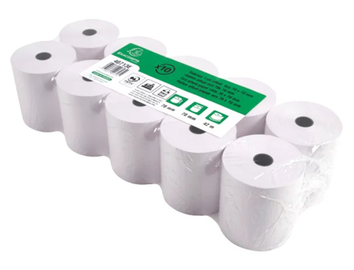 Exacompta Rollo Sumadora Electra Offset 70 mm x 70 mm 60 g/m² para Caja Registradora y Calculadoras Exacompta Rollo Sumadora Electra Offset 70 mm x 70 mm 60 g/m² para Caja Registradora y Calculadoras