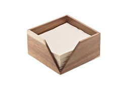 Leone Servilletero Acacia 18,6x18,6x10 cm Madera de Acacia