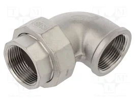 GEBO Conector Codo de 90° Doble Cono Hembra-Hembra G316