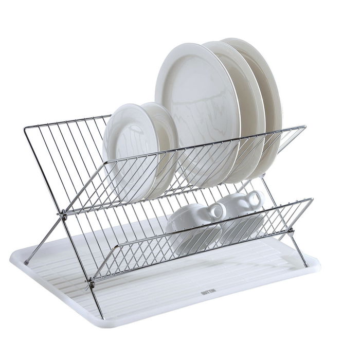 Quttin Escurreplatos de Metal con Bandeja 43 x 32 x 23 cm (6 Unidades) Quttin Escurreplatos de Metal con Bandeja 43 x 32 x 23 cm (6 Unidades)