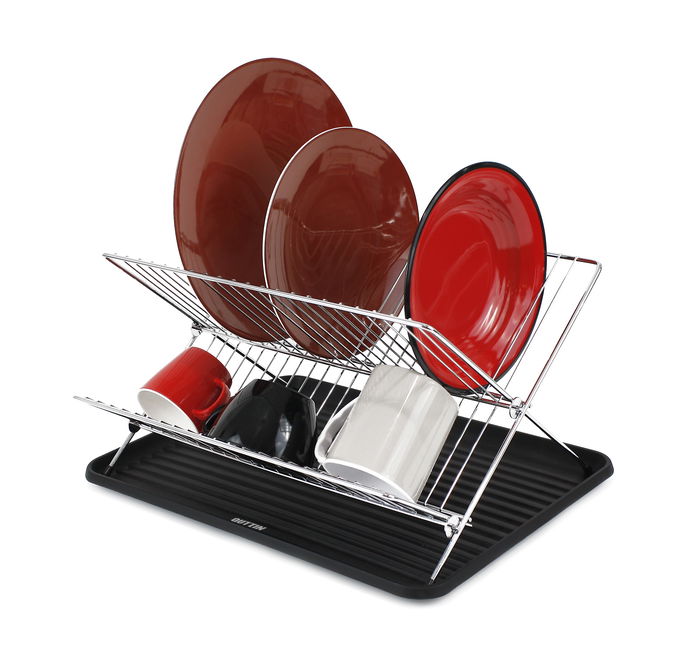 Quttin Escurreplatos de Metal con Bandeja 43 x 32 x 23 cm (6 Unidades) Quttin Escurreplatos de Metal con Bandeja 43 x 32 x 23 cm (6 Unidades)