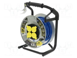 KEL Prolongador de alimentación H07BQ-F 3G1,5mm2 30m azul