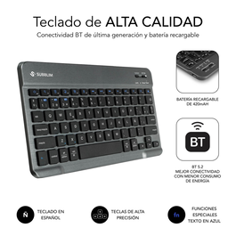 Subblim Funda con Teclado KeyTab Pro BT para Samsung Galaxy Tab A11+ Negra