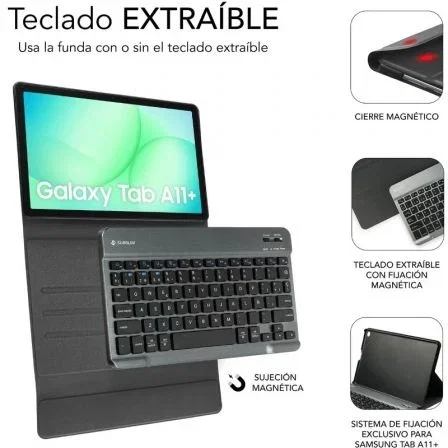 Subblim Funda con Teclado KeyTab Pro BT para Samsung Galaxy Tab A11+ Negra