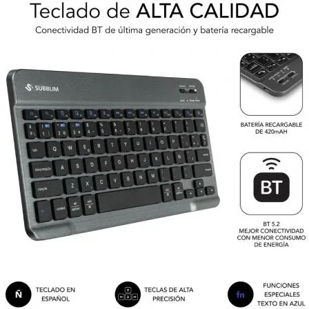 Subblim Funda con Teclado KeyTab Pro BT para Samsung Galaxy Tab A11+ Negra