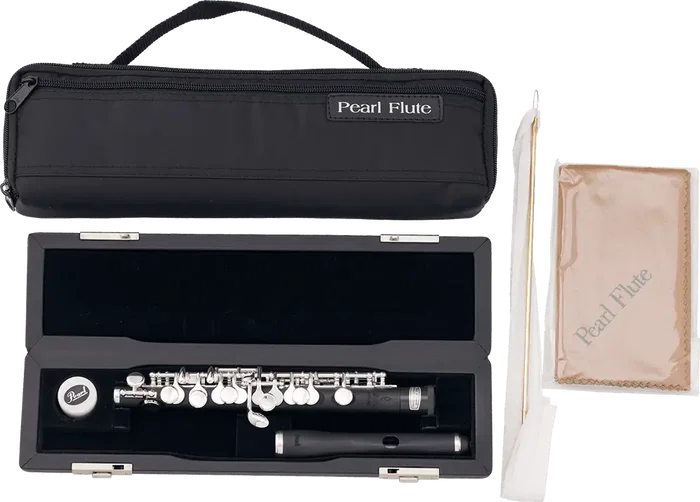 Pearl Flute Flautín Piccolo Quantz Pfp165E Cuerpo de Grenaditte Cabeza de Madera de Granadilla