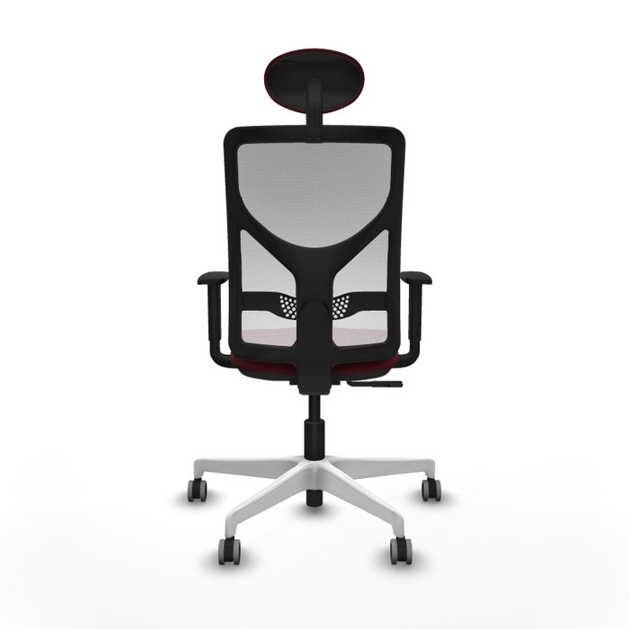 PIQUERAS Y CRESPO Silla de oficina Motilla con mecanismo Sincro, Granate y Blanco PIQUERAS Y CRESPO Silla de oficina Motilla con mecanismo Sincro, Granate y Blanco