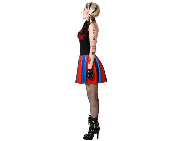 Disfraz Arlequín Vestido Negro con Volantes para Mujer Adulta Tallas M y L, Temática Carnaval, Teatro, Halloween Disfraz Arlequín Vestido Negro con Volantes para Mujer Adulta Tallas M y L, Temática Carnaval, Teatro, Halloween