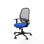 PIQUERAS Y CRESPO Silla de oficina Cilanco con mecanismo Sincro/Traslack, Azul y Gris