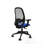 PIQUERAS Y CRESPO Silla de oficina Cilanco con mecanismo Sincro, Azul y Gris