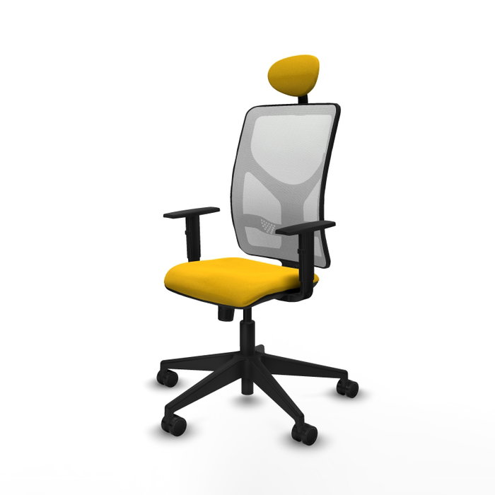 PIQUERAS Y CRESPO Silla de oficina Motilla con mecanismo Sincro, Amarillo y Blanco PIQUERAS Y CRESPO Silla de oficina Motilla con mecanismo Sincro, Amarillo y Blanco