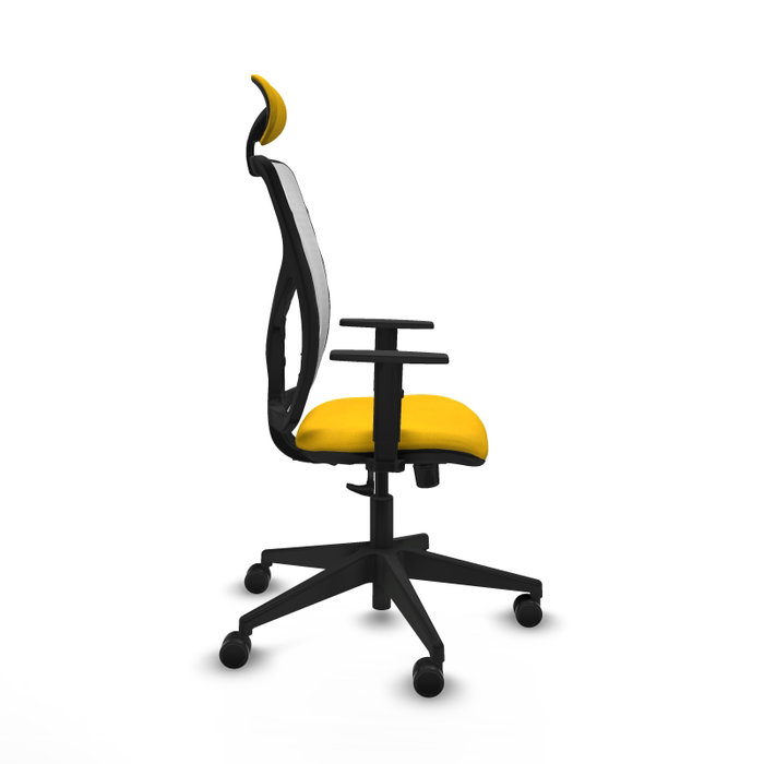 PIQUERAS Y CRESPO Silla de oficina Motilla con mecanismo Sincro, Amarillo y Blanco PIQUERAS Y CRESPO Silla de oficina Motilla con mecanismo Sincro, Amarillo y Blanco