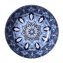 Home Deco Factory Plato Hondo Jaipur Azu Porcelana Diámetro 20 cm