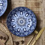 Home Deco Factory Plato Hondo Jaipur Azu Porcelana Diámetro 20 cm