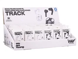 T'nb Pack Expositor con 24 Auriculares Track TWS (12 Negros y 12 Blancos)