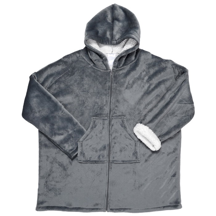 Home Deco Factory Sudadera con Bolsillo y Capucha Sweat Plaid, Ultra Suave, Confortable y Caliente, Talla Única, 118x85 cm