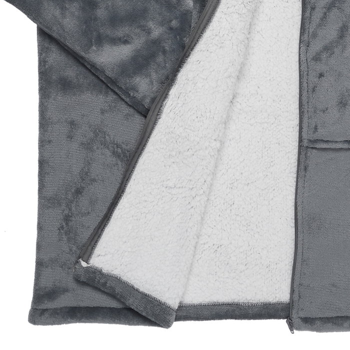 Home Deco Factory Sudadera con Bolsillo y Capucha Sweat Plaid, Ultra Suave, Confortable y Caliente, Talla Única, 118x85 cm