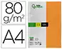 Liderpapel Papel Color A4 80gr Naranja Paquete de 100 Hojas