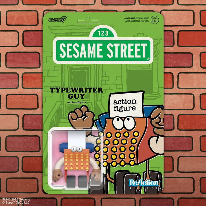 Super7 Sesame Street Figura ReAction Wave 06 Typewriter Guy 10 cm Super7 Sesame Street Figura ReAction Wave 06 Typewriter Guy 10 cm
