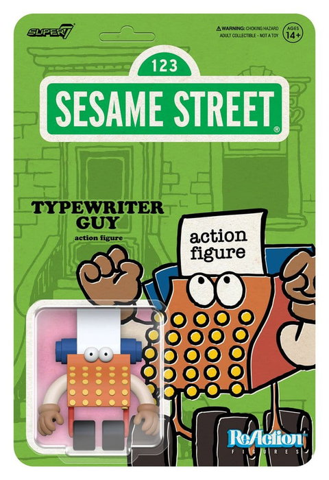 Super7 Sesame Street Figura ReAction Wave 06 Typewriter Guy 10 cm Super7 Sesame Street Figura ReAction Wave 06 Typewriter Guy 10 cm
