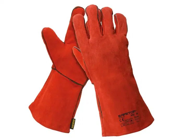 Safetop Guantes de soldador Essen 35 cm color rojo talla 10 Safetop Guantes de soldador Essen 35 cm color rojo talla 10