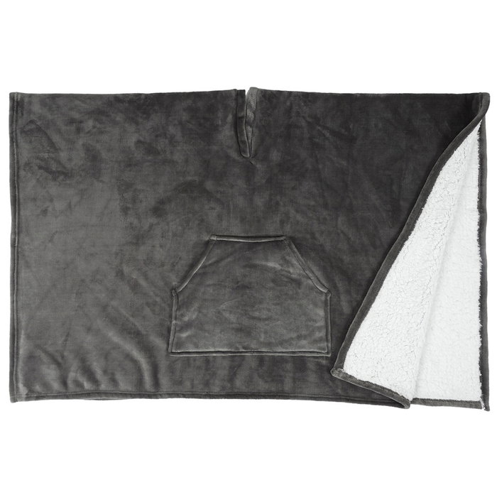 Home Deco Factory Manta-Poncho Gris