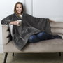 Home Deco Factory Manta-Poncho Gris