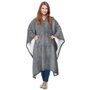 Home Deco Factory Manta-Poncho Gris